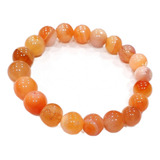 Pulseira Esferas Agata Laranja