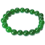 Pulseira Esferas De Jade Verde Pedra Natural Para Proteção