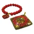 Pulseira Esferas Howlita Pedra Natural + Pingente Coral D34