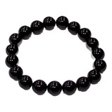 Pulseira Esferas Pedra Natural Turmalina Negra Para Proteção