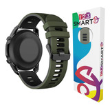 Pulseira Esportiva De Silicone 22mm Compativel Com Samsung Galaxy Watch 46mm R800 Gear S3 Classic Frontier Watch 3 45mm Gear 2 Cor Verde Escuro Com Preto