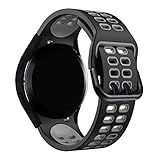 Pulseira Esportiva Moderna LTIMPORTS Compativel Com Galaxy Watch 6 Galaxy Watch6 Classic Galaxy Watch 5 Galaxy Watch5 Pro Galaxy Watch 4 Galaxy Watch4 Classic Preto Cinza