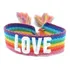 Pulseira Estilo Dior Tecido Luxo Tendência Love Arco-íris