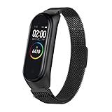 Pulseira Extra De Aço Para Xiaomi MI Band 4 New Version Preta
