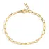 Pulseira Feminina 4mm Elo Quadrado Liso Folheado A Ouro 18k