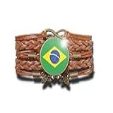 Pulseira Feminina Bandeira Do Brasil Ajustável