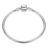 Pulseira Feminina Berloque Fecho Tradicional Em Prata 925