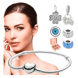 Pulseira Feminina Berloque Folheado