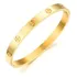 Pulseira Feminina Bracelete De Aço Inoxidável Folheado A Ouro 18k Vanglore 1252 Stardom Comprimento 18 Cm Cor Dourado Sem Pedras Diâmetro 5.8 Cm