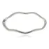 Pulseira Feminina Bracelete Ondulado Prateado Folheado