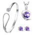 Pulseira Feminina Bracelete Prata Folheado + Colar E Brincos Comprimento 6 Cm Diâmetro 6 Cm