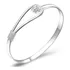 Pulseira Feminina Bracelete Prata Folheado Com Pedras Strass Comprimento 6 Cm Diâmetro 6 Cm