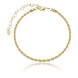Pulseira Feminina Cordão Baiano Banhada Ouro 18k C Garantia