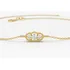 Pulseira Feminina Corrente De Ouro 18k Trio Diamantes Luxo