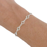 Pulseira Feminina Delicada Prateada