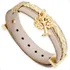 Pulseira Feminina Dourada De Couro Pingente Árvore De Vida