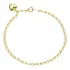 Pulseira Feminina Ouro 18k Elo Português Pingente Coração