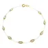 Pulseira Feminina Ouro 18k Ponto De Luz Zircônia Oval