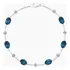Pulseira Feminina Ouro18k Bracelete Topázio E Água Marinha
