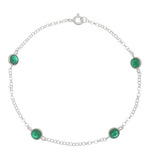 Pulseira Feminina Pedra Verde