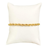 Pulseira Feminino Cordão Baiano Banhada A Ouro 18k