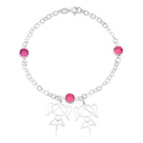 Pulseira Filhas Meninas Prata