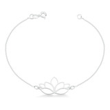Pulseira Flor De Lótus Prata 925