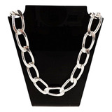 Pulseira Folheada Prata Corrente Grossa Semi Jóia Masculina