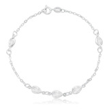 Pulseira Gotas Cristal Prata