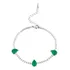 Pulseira Gotas De Turmalina Esmeralda Em Prata 925