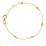 Pulseira Infantil Bebê Em Ouro 18k