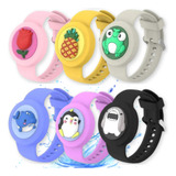 Pulseira Infantil Para Airtag Silicone À Prova D'água Relevo