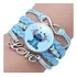 Pulseira Infantil Stitch Azul Trançada Love Diâmetro 16 Cm