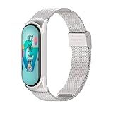 Pulseira Inteligente Adequado Para MI Band 3 4 5 6 7 Acessórios De Cinta De Aço Inoxidável C7 Mi Band 3 Prata