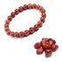 Pulseira Jaspe Vermelha Cristal Da Energia Pedra Natural Comprimento 19   Cor Terracota Diâmetro 6