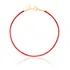 Pulseira Kabbalah Seda Fixa Lisa Vermelha Banhado A Ouro 18k