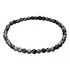 Pulseira Linda Esferas Em Obsidiana Floco De Neve 4mm