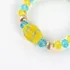 Pulseira Logunedê Búzios Amarelo E Azul Claro Cristal E Sili