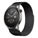 Pulseira Magnética Aço Inox Para Amazfit Gtr 4 Película 3d