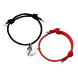 Pulseira Magnética Coração Com Imã Para Casal Amigos Unidos
