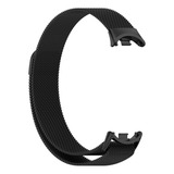 Pulseira Magnetica De Metal Aço Inox Para Xiaomi Mi Band 8 Cor Preta