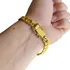 Pulseira Masculina 10mm Lacraia Duas Travas Moeda Antiga
