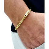 Pulseira Masculina 6 5mm 17gr Fecho Gaveta Banhada A Ouro18k Comprimento 21 Cm Cor Diâmetro 65 Cm
