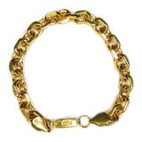 Pulseira Masculina Aço Banhado Ouro Top Cartier Grossa P 28