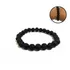 Pulseira Masculina Bolinha Pedra Vulcânica 8mm Silicone Comprimento 19 Cm Diâmetro 8 Cm