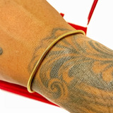 Pulseira Masculina Bracelete 2mm Rabo De Rato Banhada Ouro
