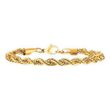 Pulseira Masculina Cordão Torcido 6mm Aço Inox Bracellet