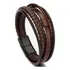 Pulseira Masculina Couro Executiva Casual Com Fecho Em Imã