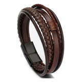 Pulseira Masculina Couro Executiva