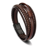 Pulseira Masculina Couro Executiva